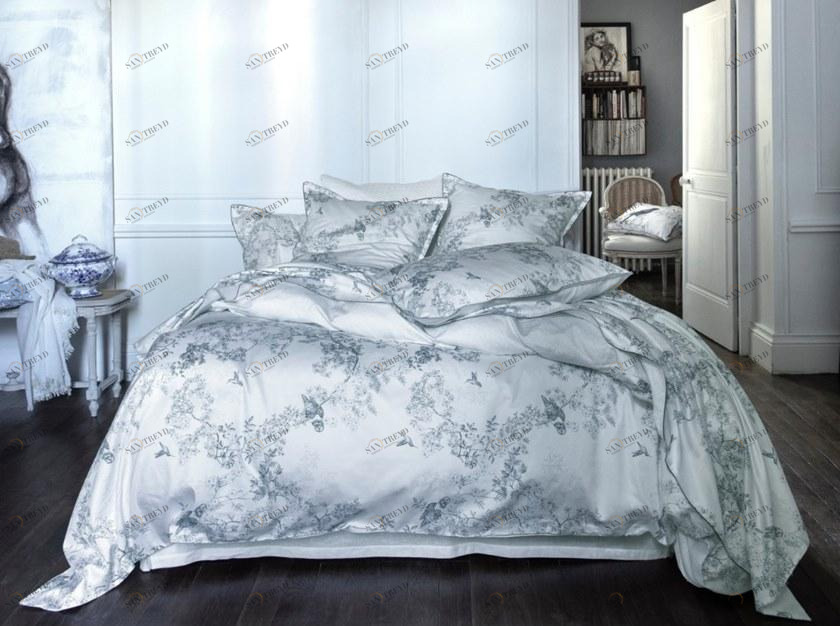 Alexandre Turpault Кровать из хлопка с рисунком и цветочными мотивами Canopée CANOPEE sun-id-1487197