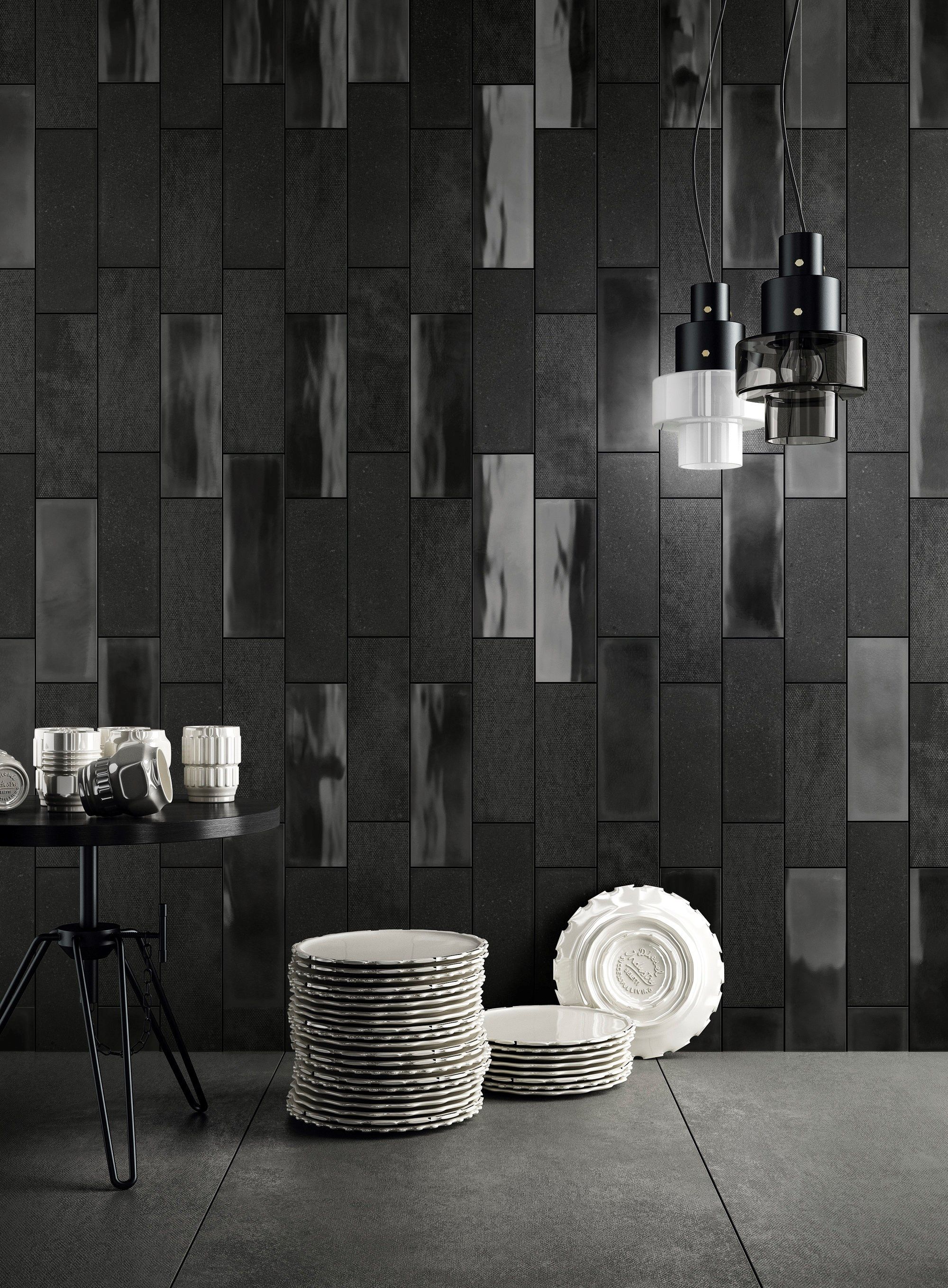 Внутренняя отделка керамогранита с металлическим эффектом IRIS Ceramica Diesel Living ARCH-00012899