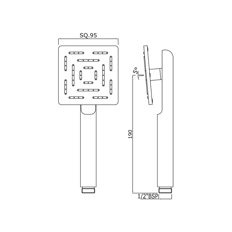 HSH-CHR-1655 Душевая лейка Jaquar Maze Santreyd - Вид №1