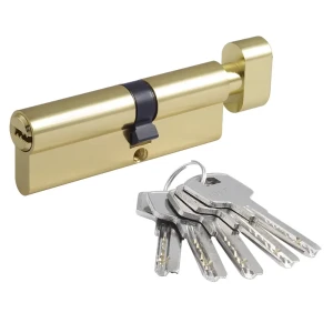 Цилиндр Нора-М STD AL ЛПВ-90 90 мм ключ/вертушка цвет золото
