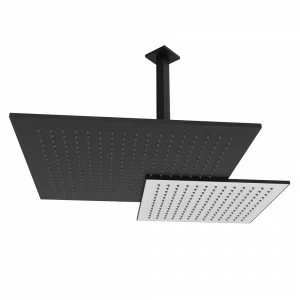 Graffio Комплект двойной квадратной душевой лейки из стали 750 × 565 мм с квадратным потолочным держателем для душа 300 мм на 22 × 22 мм. KSDU 750-01
