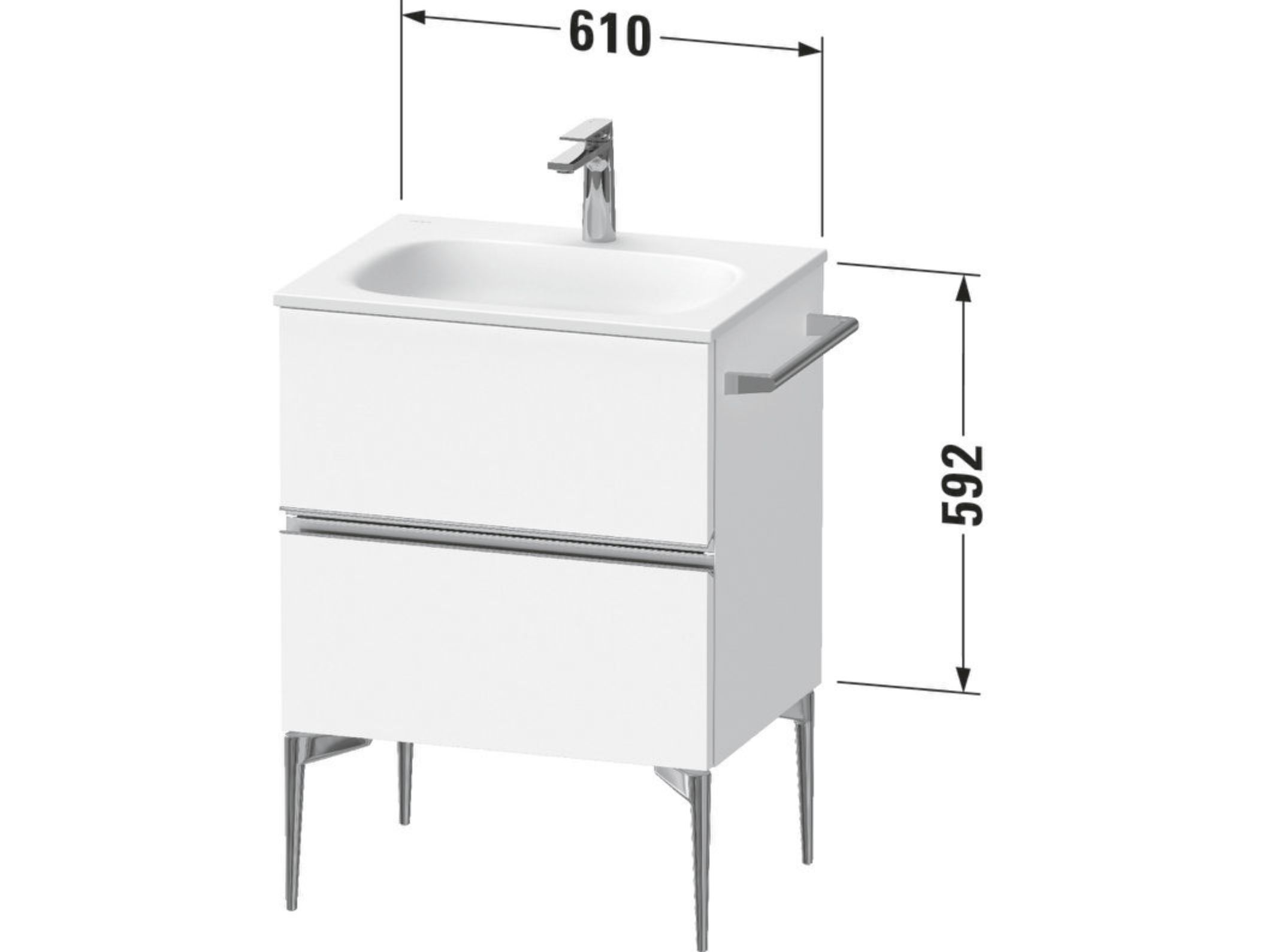 Деревянный напольный умывальник со встроенной раковиной Duravit Sivida ARCH-00066900 - Вид №3