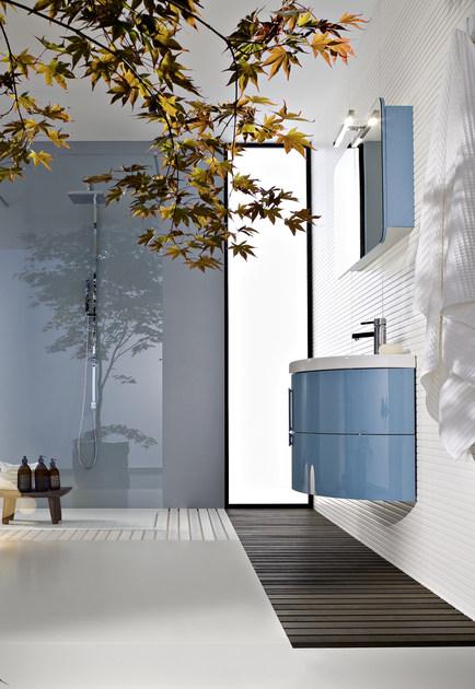 Ideagroup Лаковая тумба под умывальник с зеркалом Moon sun-id-1463260 - Вид №3