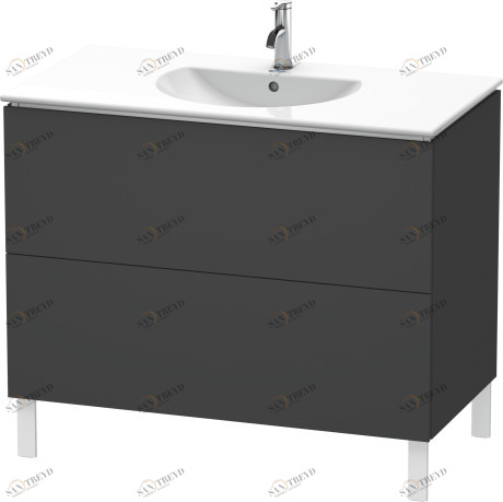 LC660704949 L-Cube Тумбочка напольная Графит матовый, декор Duravit