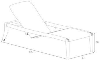 Royal Botania Садовый лежак из ткани Zidiz sun-id-1490645 - Вид №5