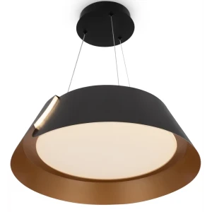 Люстра потолочная светодиодная Portal FR6092PL-L72GB цвет черный золото