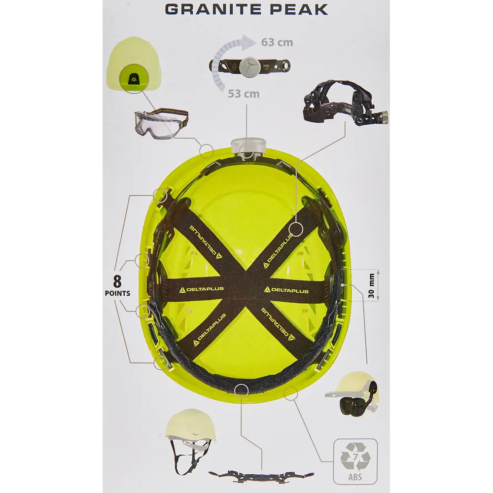 Каска защитная Delta Plus Granite Peak белая STLM-2150538 - Вид №3