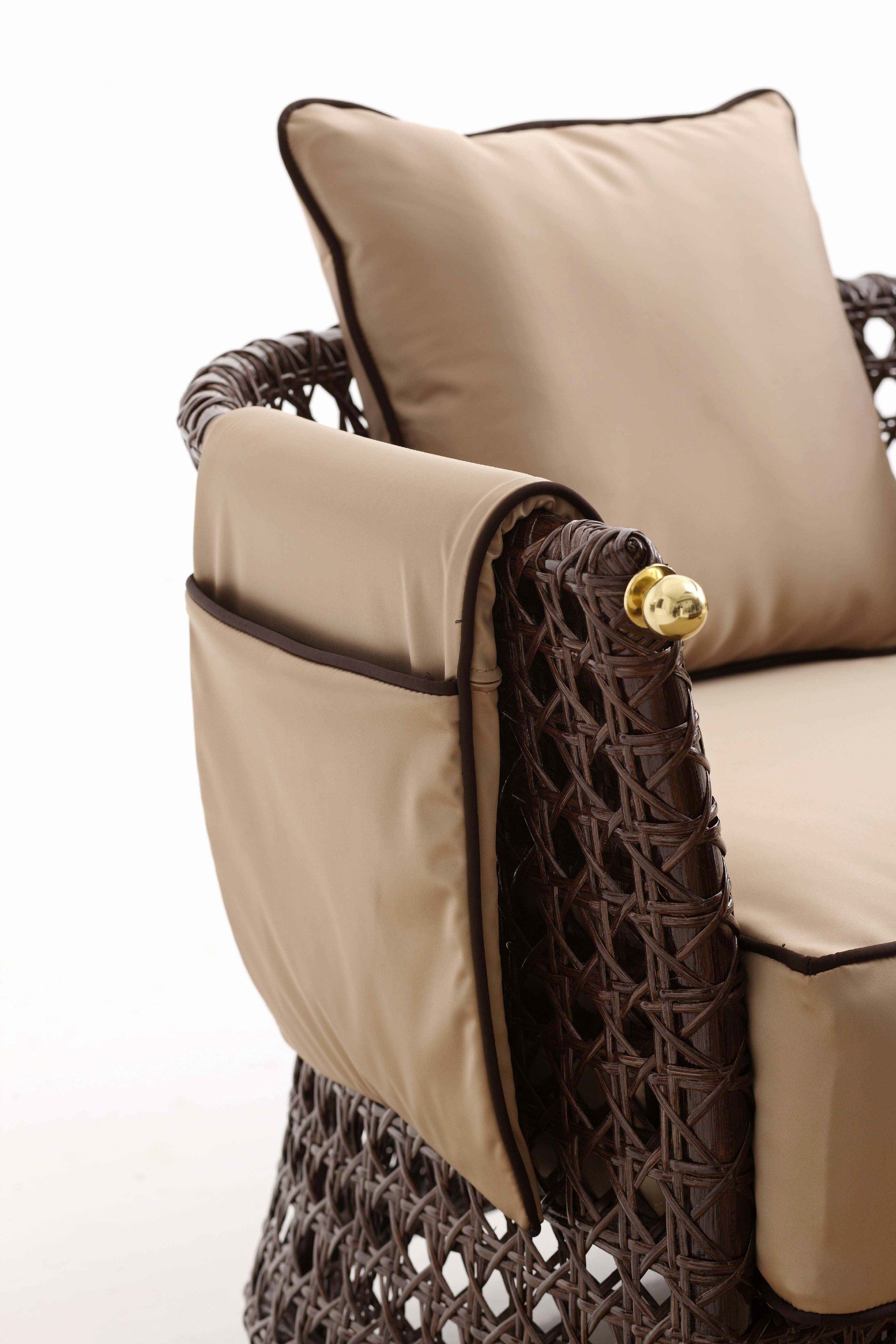 Ткань сад стул с подлокотниками Samuele Mazza Outdoor ARCH-00083152 - Вид №4