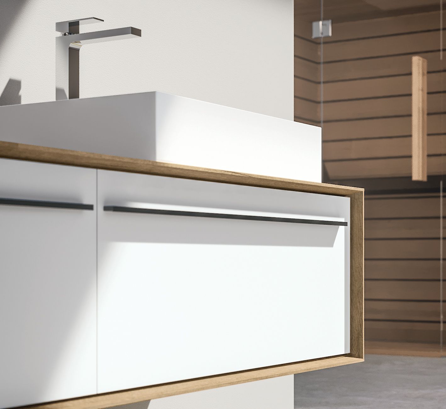 Деревянный подвесной умывальник с ящиками Gruppo Geromin Люкс ARCH-00044237 - Вид №3