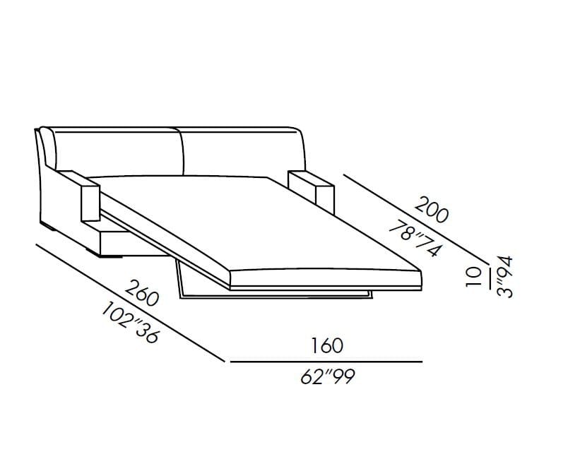 Ткань раскладной диван-кровать Meridiani Джеймс ARCH-00095228 - Вид №1