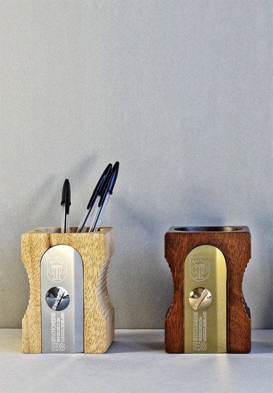 Органайзер для рабочего стола Sharpener бежевый SUCK UK SKPENCILPOT1 - Вид №2