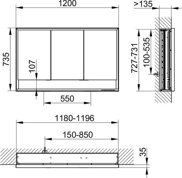 14315171301 Зеркальный шкаф KEUCO Royal Lumos - Вид №2