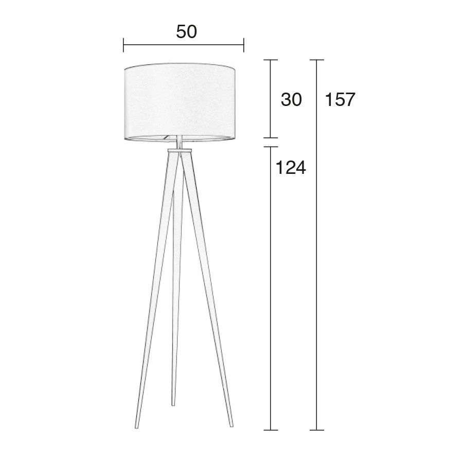 Лампа напольная Tripod, черная Zuiver 5000801 - Вид №9