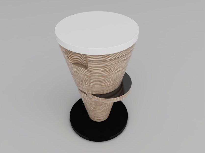 Zuri Design Высокий табурет с подставкой для ног Stratum 01300 - Вид №1