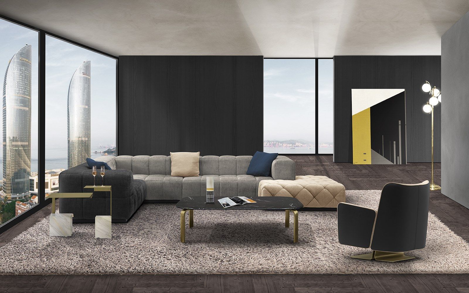 Угловой диван из ткани Formitalia Mayor ARCH-00126624 - Вид №6