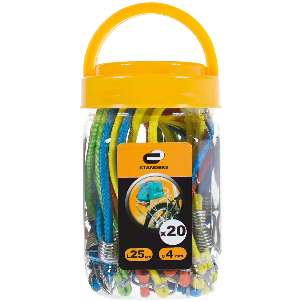 Набор верёвок эластичных Standers, 25x0.4 см, 9 кг, 20 шт STLM-2174850 - Вид №3