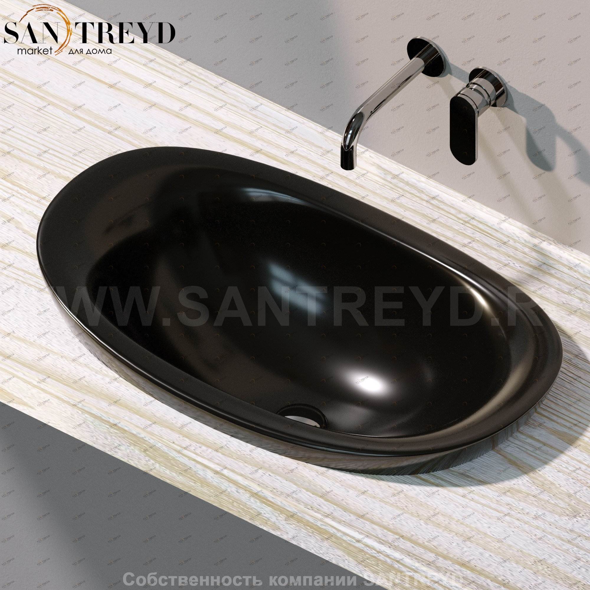 IO42759017 Накладная раковина под столешницу  овальная Ceramica Flaminia IO e SI