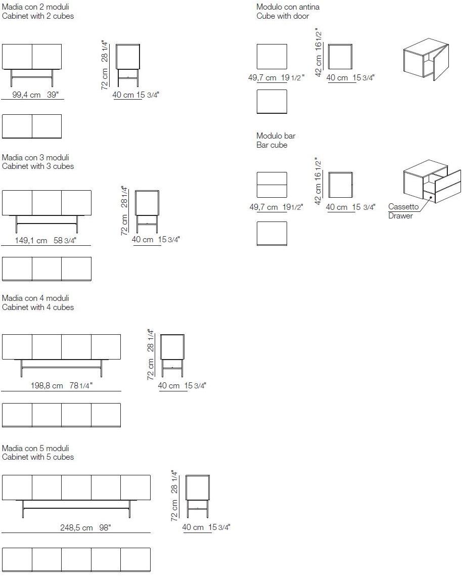 arflex Комод деревянный с распашными дверцами Rubycon sun-id-1376458 - Вид №4