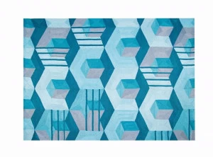 Roche Bobois Прямоугольный коврик из полиэстера с геометрическими мотивами