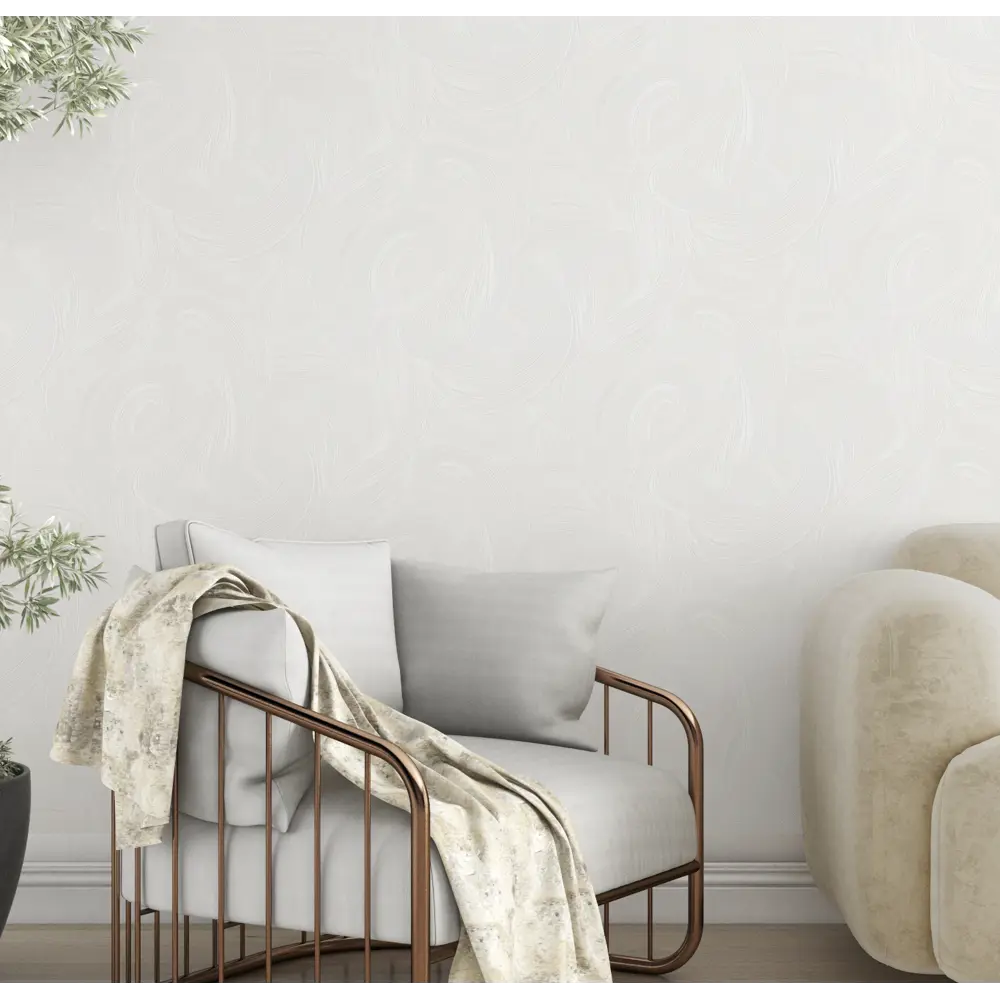 Обои флизелиновые Asc Wallpaper Elsa серо-бежевые 1.06 м 192011 STLM-2037401 - Вид №4