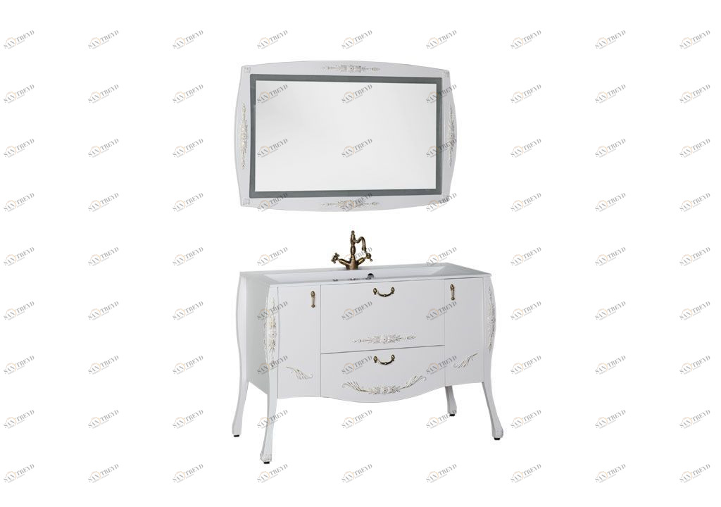 Мебель для ванной Aquanet Виктория 120 белый/золото 00184412