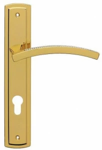 LINEA CALI' Ручка из хромированной латуни с кристаллами Swarovski® на пластине Profilo mesh