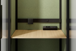 Одноместная акустическая офисная кабина со встроенным освещением