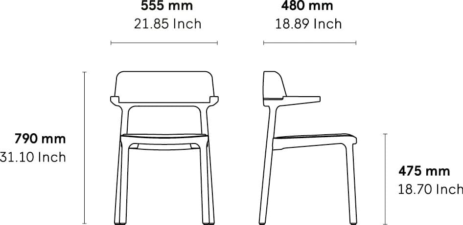 Деревянный штабелируемый стул с мягким сиденьем ALKI ORRIA ARCH-00091551 - Вид №29