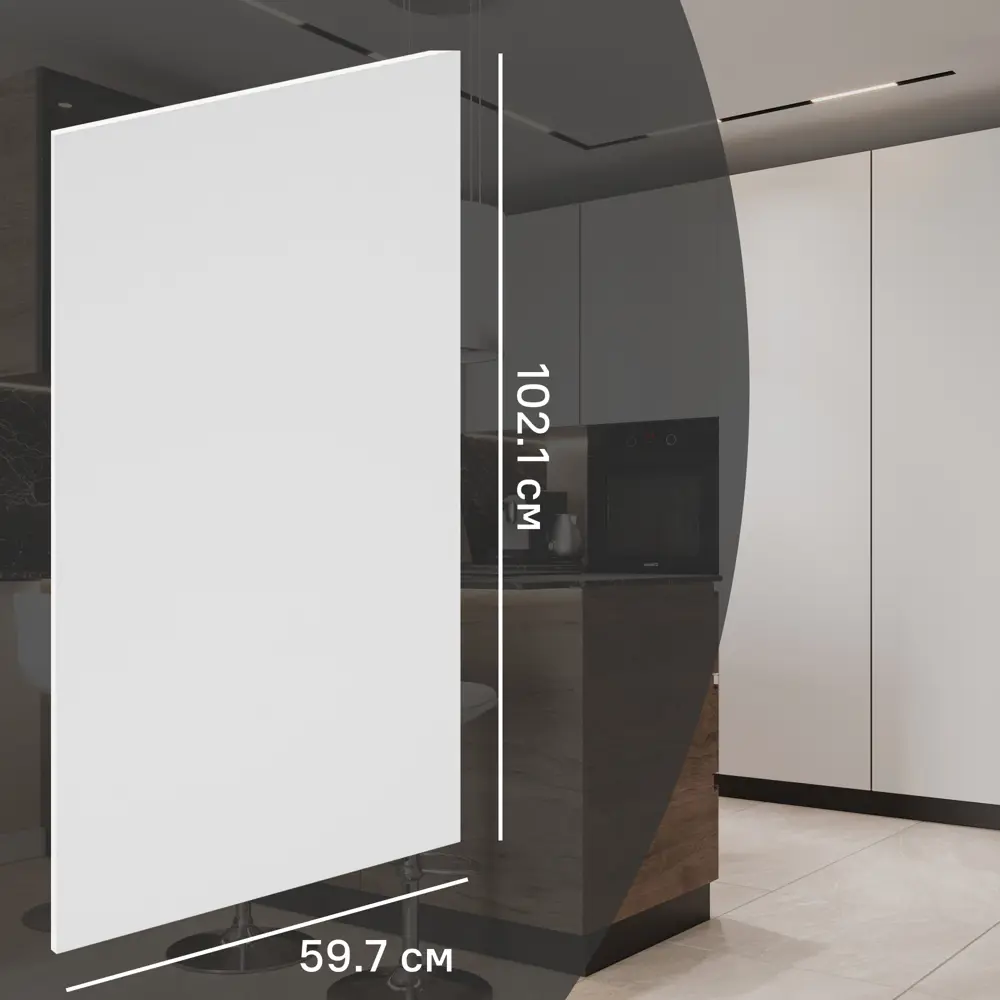 Фасад кухонного шкафа София 59.7x102.1 см KONSENSA ЛДСП цвет белый STLM-2028767