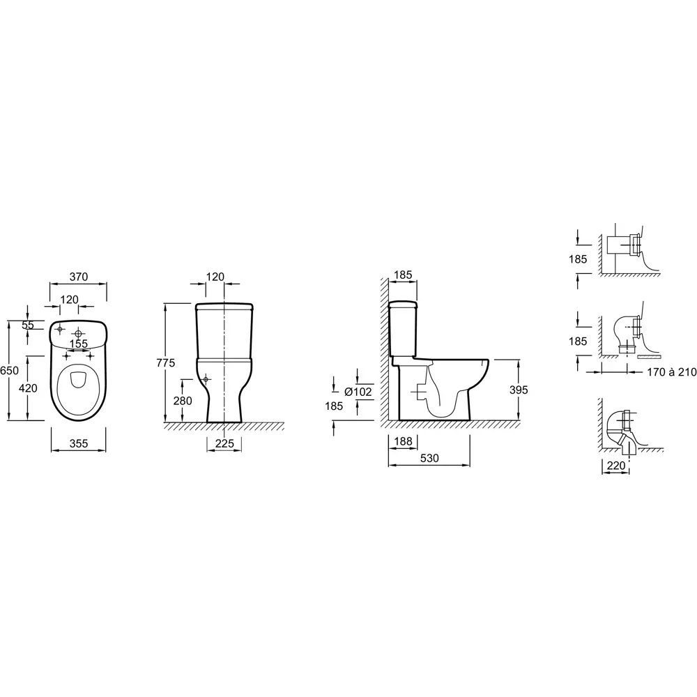Чаша унитаза напольного Jacob Delafon Panache STLM-2120156 - Вид №6