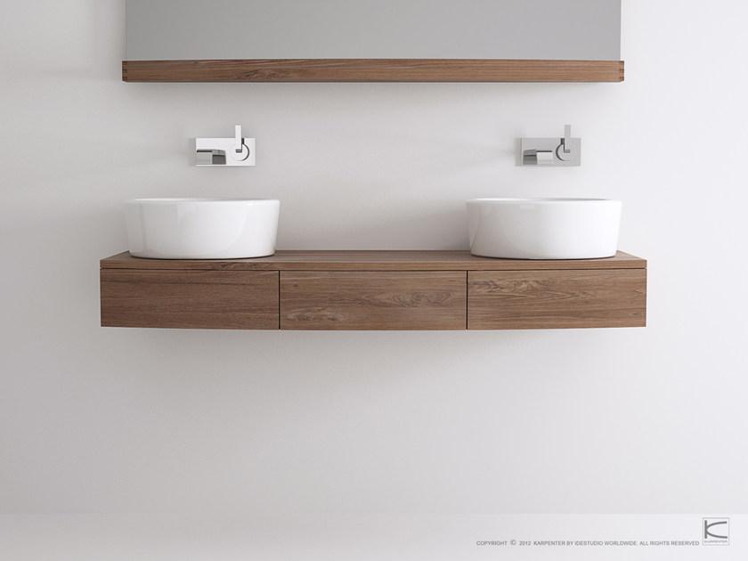 KARPENTER Двойная подвесная тумба под умывальник из дерева Miles sun-id-1503907 - Вид №1