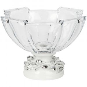 52106 Фруктовница-конфетница Oliva Branch Silver BOGACHO