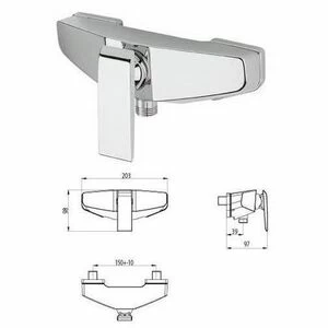 ML.TEO-800 Смеситель для душа внешний монокомандный