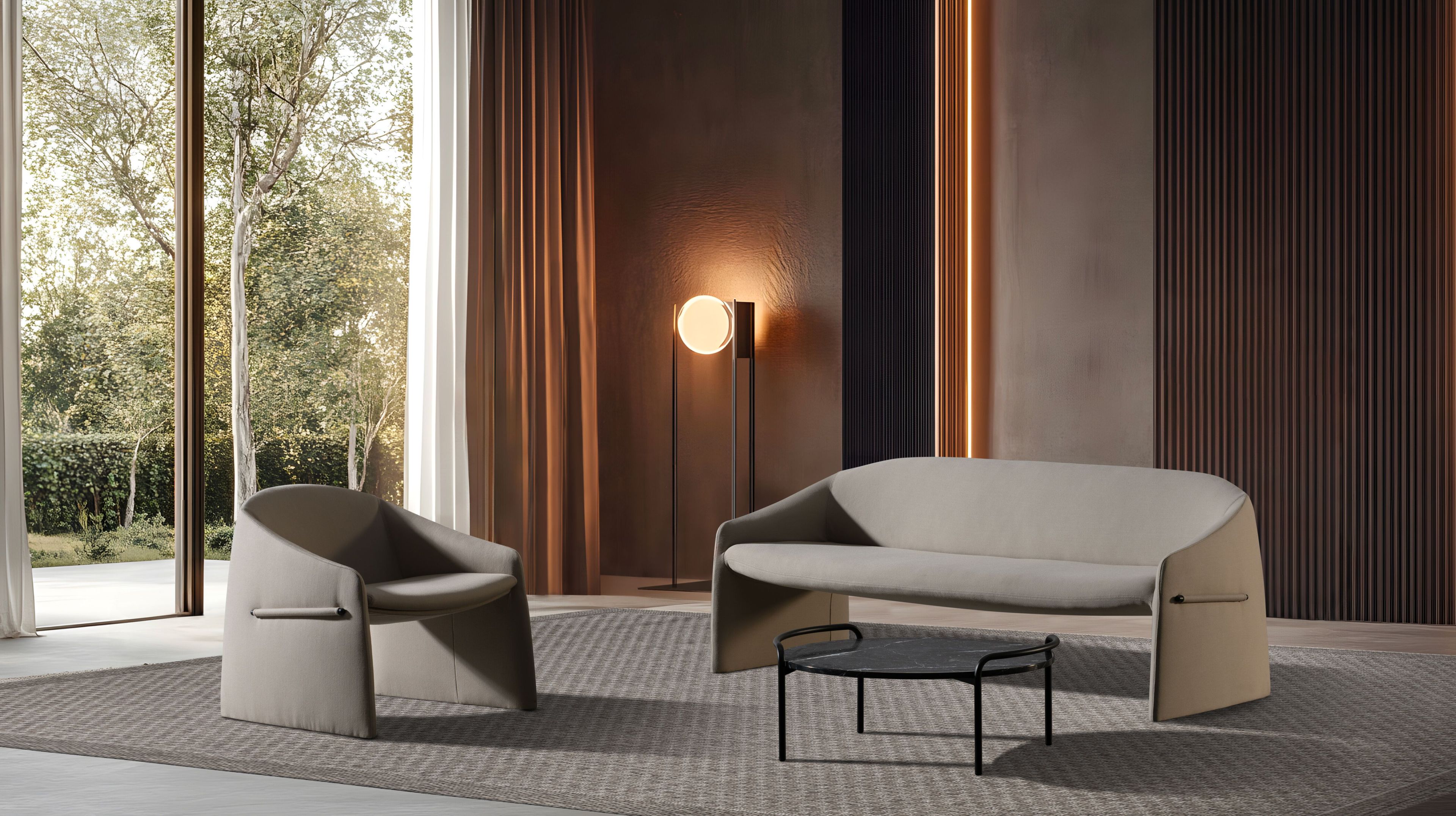 Трехместное кресло с мягкой обивкой и подлокотниками GABER Majorette ARCH-00073972 - Вид №2