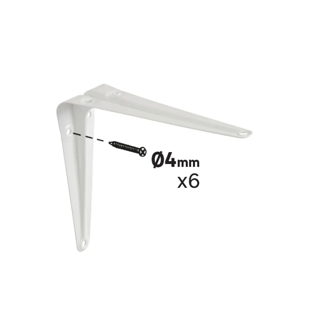 Утилитарный кронштейн Normo 12.5x15 см нагрузка до 13 кг цвет белый Santreyd STLM-2057301 - Вид №4