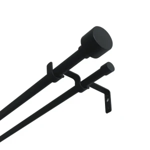 Настенный карниз раздвижной двухрядный KREAFORTA Дукля d16/19 160-300 см металл цвет черный