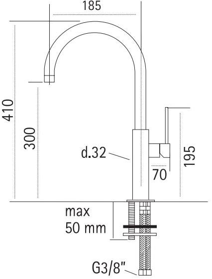 Quadrodesign Смеситель для кухни с поворотным изливом Kitchen brass sun-id-1352657 - Вид №2