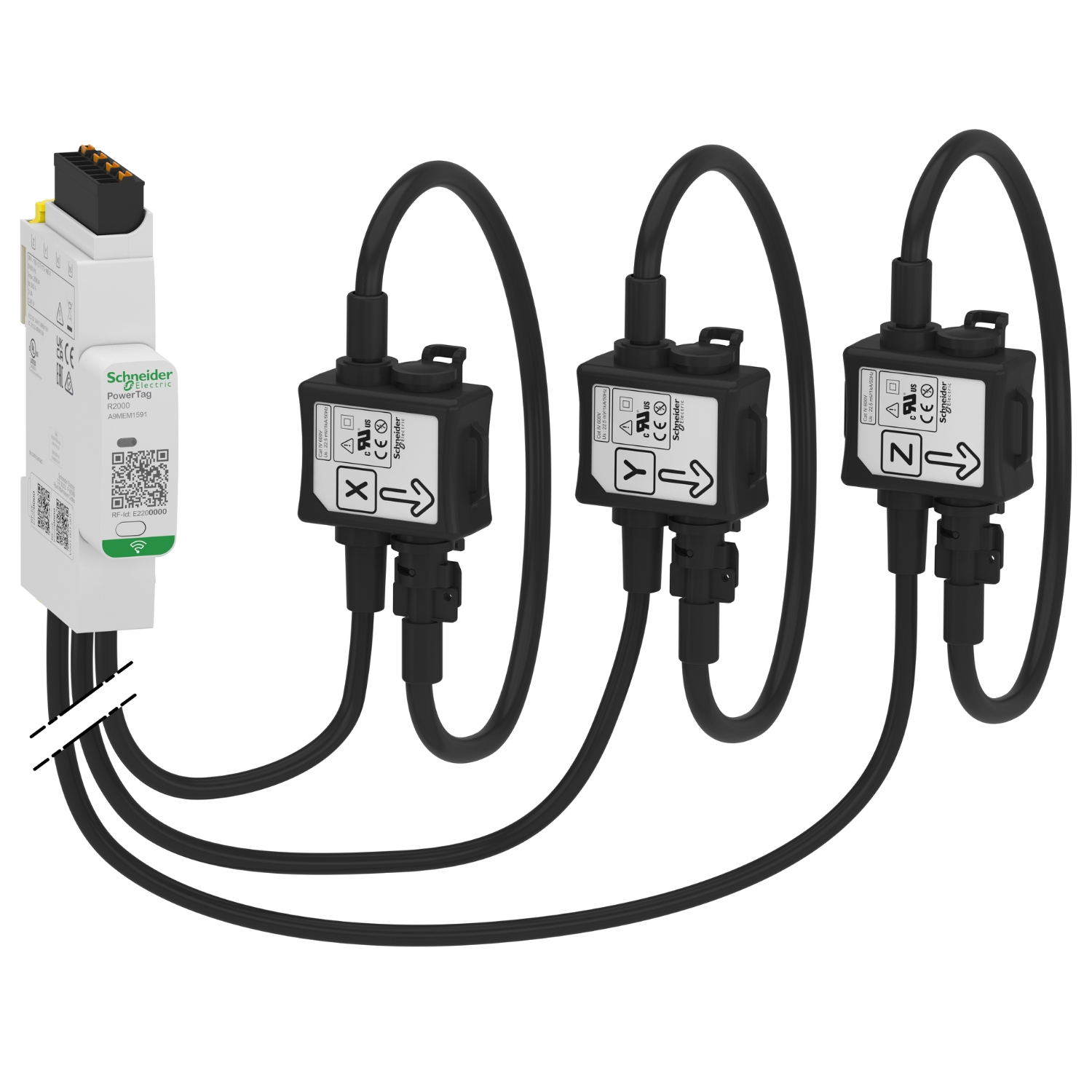 A9MEM1591 БЕСПРОВОДНОЙ ДАТЧИК POWERTAG ROPE 600А 3P/3P+N Schneider Electric PowerLogic 