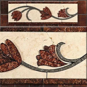 БОРДЮР ИЗ МРАМОРА TL-4 SKALINI FLORAL