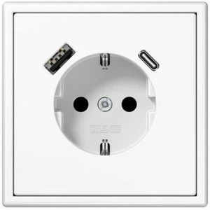 JUNG Пластиковая розетка с usb Prese elettriche con porte usb