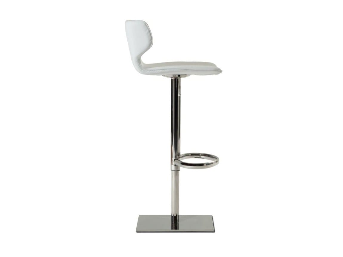 Регулируемый по высоте кожаный высокий стул с подставкой для ног ROCHE BOBOIS Kasuka ARCH-00073439 - Вид №1