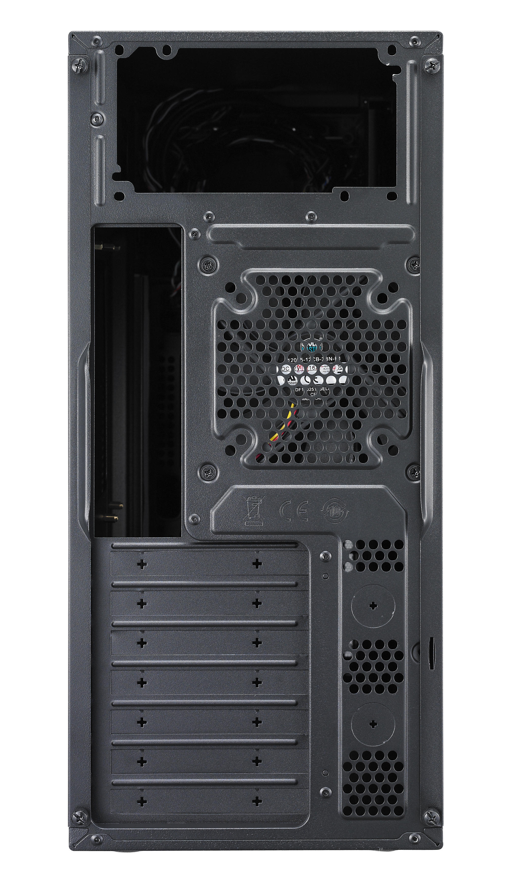 FOR-500-KKN1 case cm force, mid tower, usb 3.0 x 1, usb 2.0 x 2, 1xfan, black, atx, w/o psu Cooler Master Cooler Master CM Force Santreyd  - Вид №1