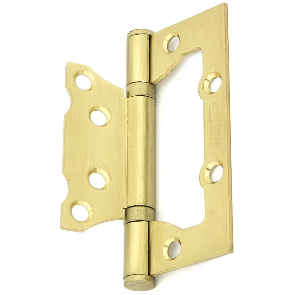 Петля без врезки E-2BB-100 цвет матовая латунь ФАБРИКА ЗАМКОВ STLM-2178741