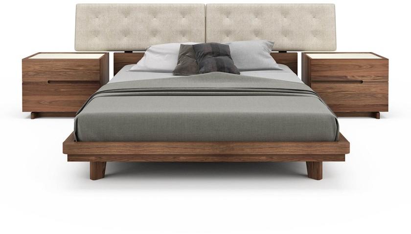 Huppé Кровать из орехового дерева с изголовьем капитоне Nelson 8349-8353 HUPPE - Вид №1
