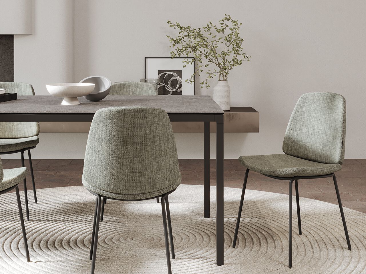 Мягкий стул из ткани MOBLIBERICA Лиссе ARCH-00110265 - Вид №5