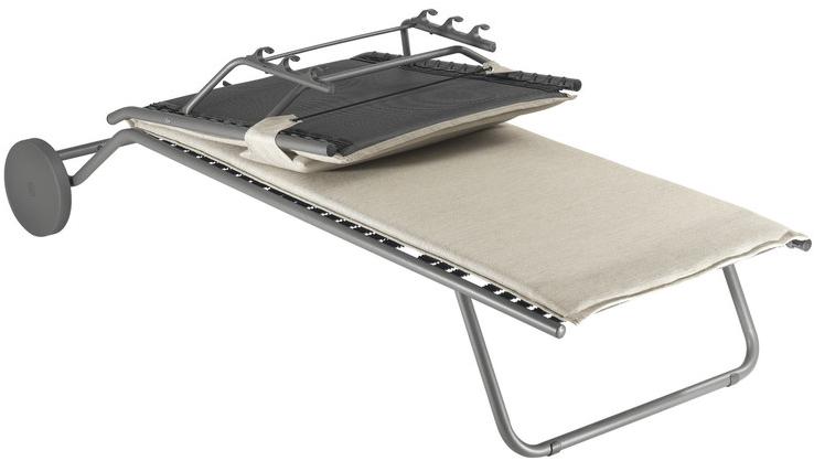 Lafuma Mobilier Складной садовый лежак на колесиках Gordes Lfm2721 - Вид №2