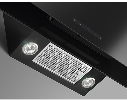 330.0489.612 Better, серия smart, 90 см, 800 м3/ч, led, сенсорное управление touch control, fsfl 905 bk, черное стекло Franke  - Вид №2