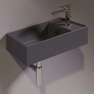 AG50ANTRACITEMATT Подвесная раковина настенная прямоугольная Simas Agile черная