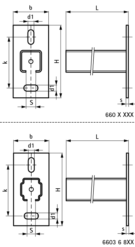 6603240 BIS RapidRail® Консоли стеновые (BUP1000) монтаж к стене или перекрытию walraven  - Вид №1