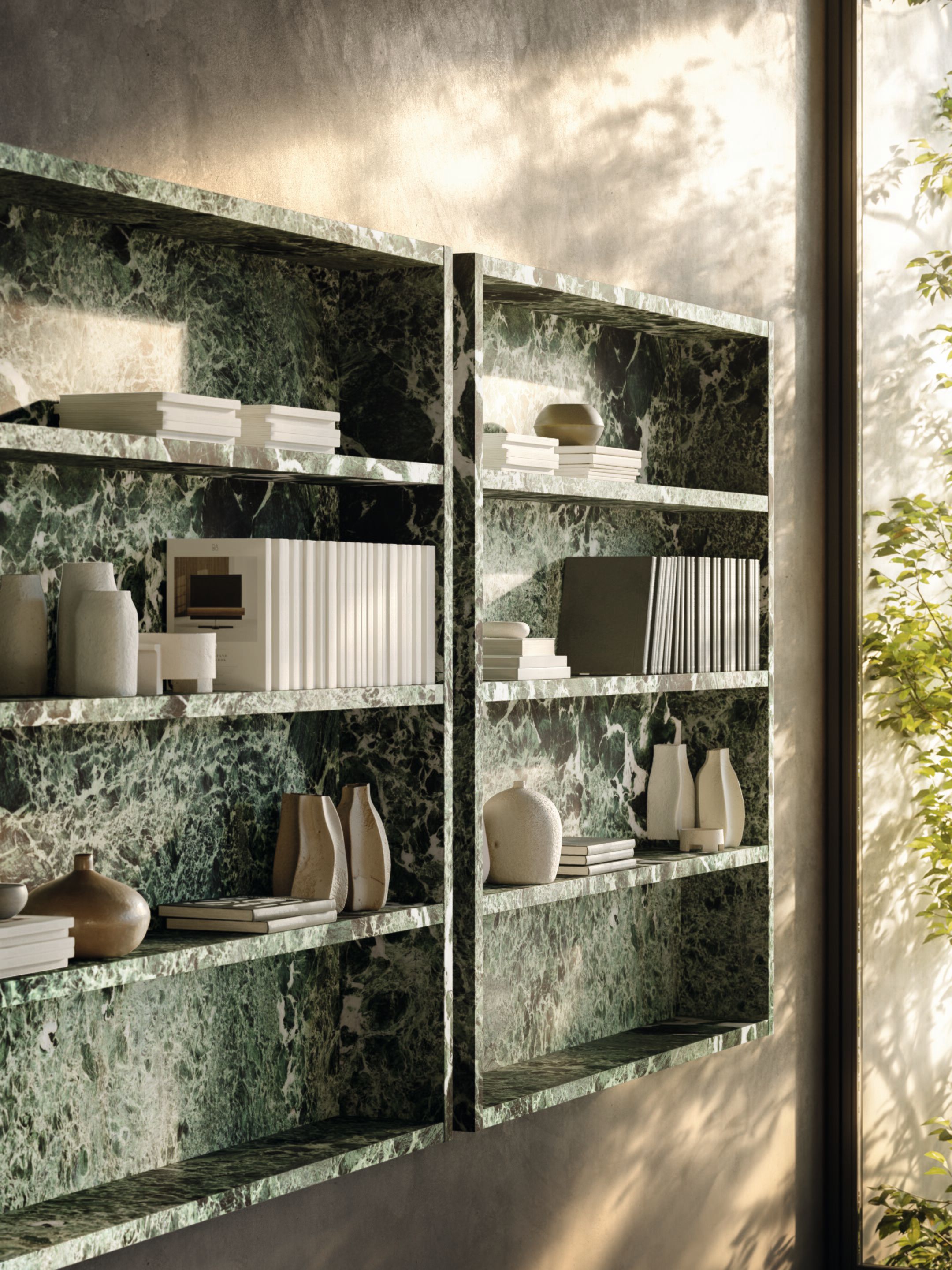 Мраморный книжный шкаф Boffi NOVANTA STONE WALL-SYSTEM ARCH-00135630 - Вид №2